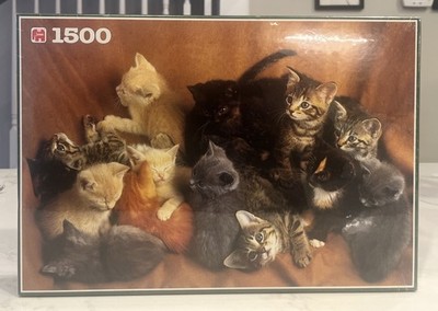 SEALED New Jumbo Kittens Puzzle 1500 Pc Made In Holland