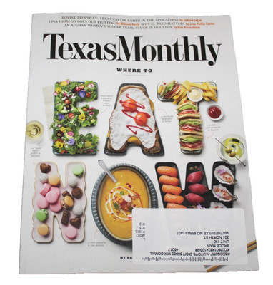 Texas Monthly Magazine March 2026 Where To Eat Now Cattle El Paso Lina Hildalgo