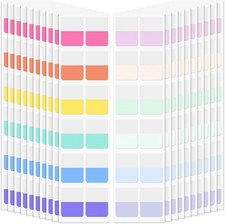 240PCS Sticky Index Tabs, Colored Strip Page Markers, Writable and Repositionabl