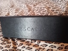 ESCADA Black Triangle Foldable Eyeglasses Sunglasses Hard Case Magnetic Closure