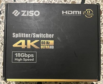 ZISO 4K HDMI 2.0 ARC Switcher, 3 in 1 Out with Optical SPDIF & RCA L/R Audio Out