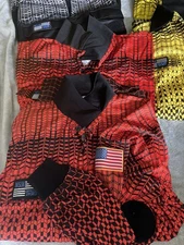 NISOA GRID Soccer Referee Jersey Official Sports Medium SS Large Red Long Orange