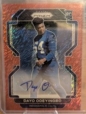 2021 Panini Prizm - Rookie Dayo Odeyingbo #387 Red Shimmer Prizm Autographs /35