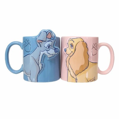 Lady and the Tramp tableware cute pair mug set of 2 Disney dog Japan New F/S