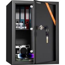 Safe Tresor mit Schlüssel, Möbeltresor mit Schlüssel-Schloss für Zuhause/Büro...