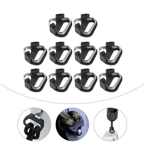 Set 2 accessori cinghia fotocamera clip fibbia plastica triangolo anello diviso gancio - Foto 11 di 12
