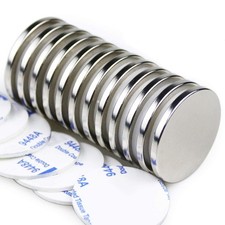 12-Pack Strong Disc Magnets with Adhesive