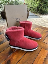 Ugg X Disney Minnie Mouse Sweetie Bow Ugg Boots Women's Size 7 Red New in Box