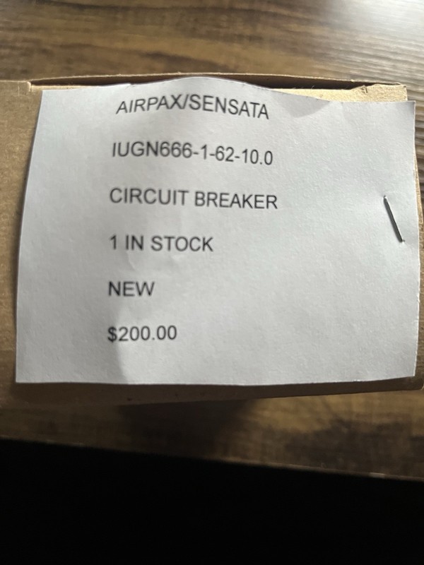 Airpax/Sensata Circuit Breaker 12.5A 250V AC Time Delay P/N IUGN666-1-62-10.0