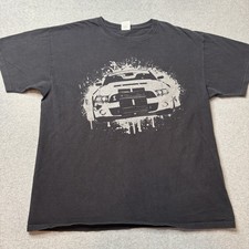 Vintage Anvil T Shirt Mens XL Black Ford Shelby Cobra Mustang Cars Motorsports