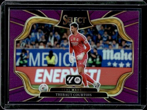 2025-26 Panini Select La Liga Thibaut Courtois Field Level Purple Prizm #/125