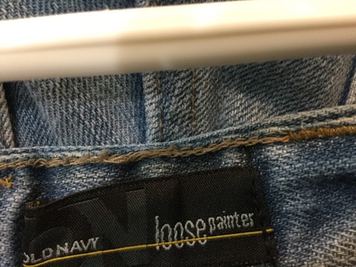 Old Navy Boys Jeans Size 10 Slim Blue Carpenter Loose Painter Adjust Waist 22 - Picture 7 of 8