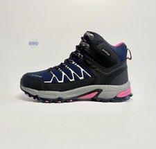 Image of Cotswold Abbeydale Mid Walking Hiking Waterproof Boots Black Blue Pink UK Size 6