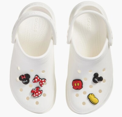 CROCS Disney x CROCS Bae Clog 6-Pack Mickey Minnie Jibbitz Charms Unisex M8/W10