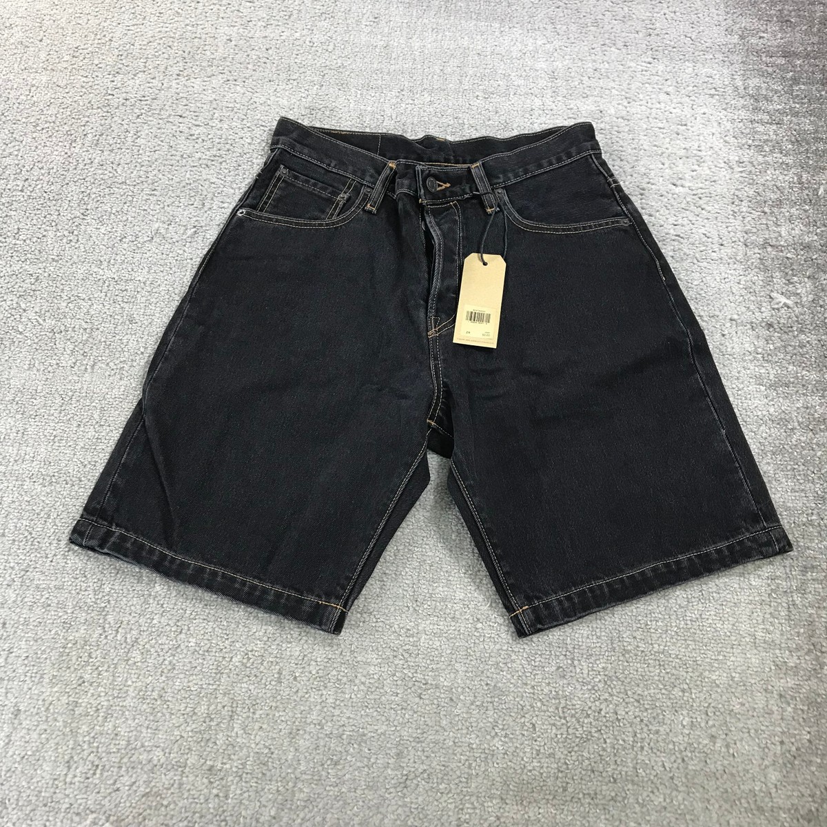 Levis Denim Shorts Mens 29 Button Fly Denim Shorts Black Wardrobe NYC