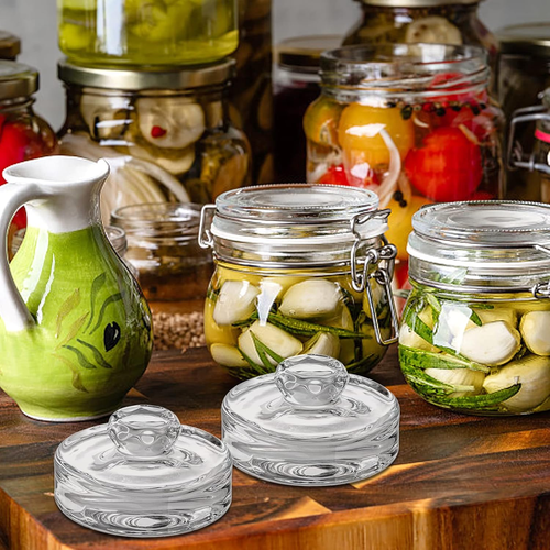 9 Pack Fermentation Glass Weights with Easy Grip Handles for Wide Mouth Mason Ja - Picture 7 of 12