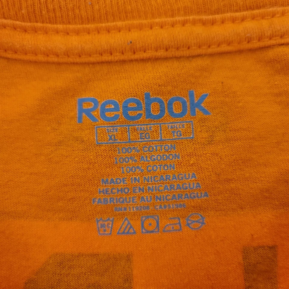 Camisa Reebok Para Hombre XL Naranja Philadelphia Flyers NHL Hockey Talbot 25 Foto 3 de 4