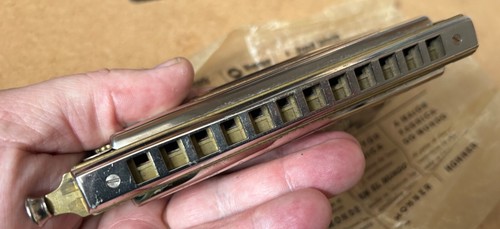 La Super Chromonica M.Hohner con scatola originale, Germania anni 20 con foglio pubblicitario - Foto 8 di 13
