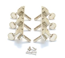 Grover Nickel Horizontal Strip Guitar Tuners for Vintage Slotted Peghead H138N