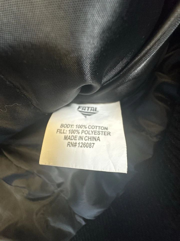 Fatal Crew Men's XXL Camo Hooded Jacket California Live Life Hard Pockets Patch - Image 2 of 4