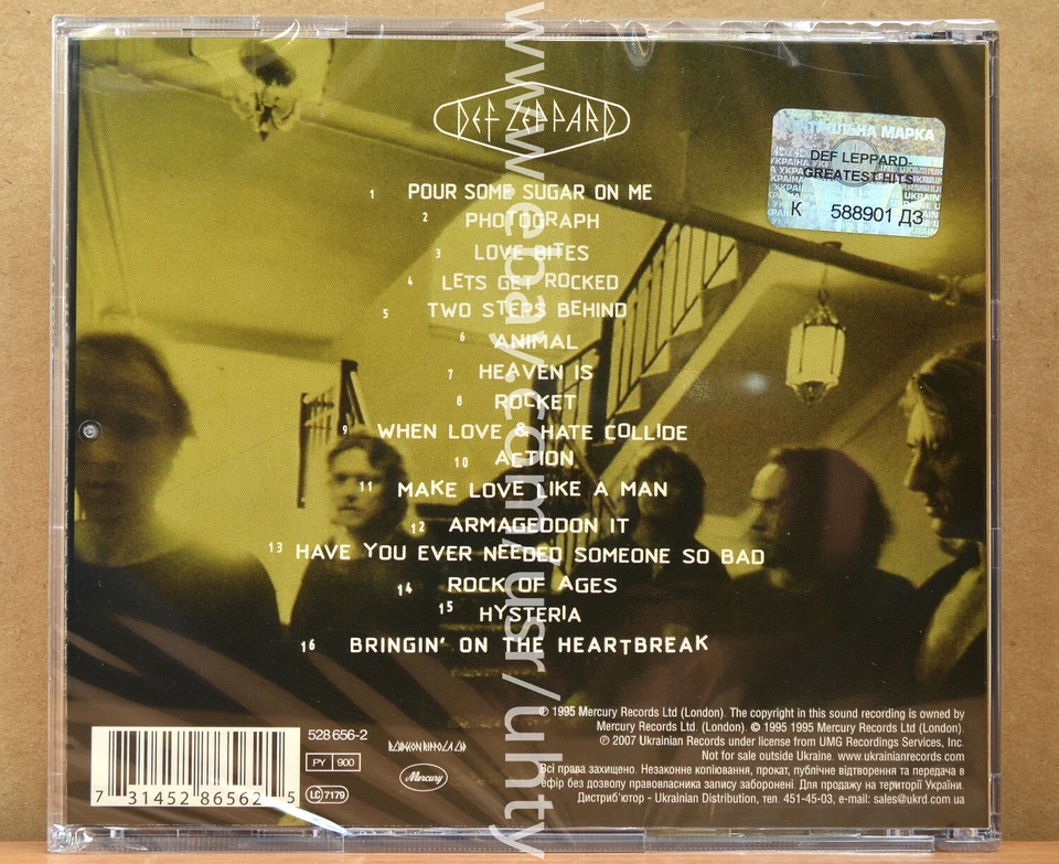 DEF LEPPARD VAULT GREATEST HITS 1980 - 1995 RARE UKR ORIGINAL CD HARD ROCK - Image 2 of 2