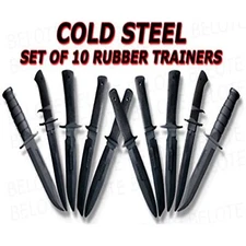 Cold Steel Rubber Training Practice Knife Knives 10 Set