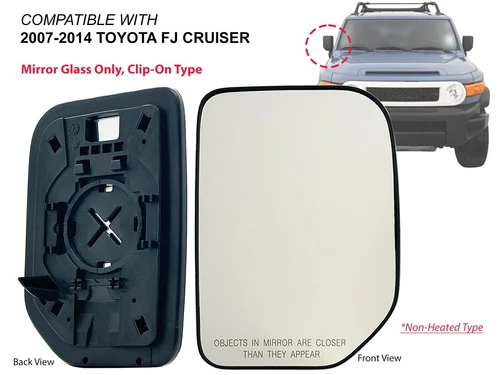 Mirror Glass for 2007-2014 TOYOTA FJ CRUISER Non-Heated Passenger Right Side