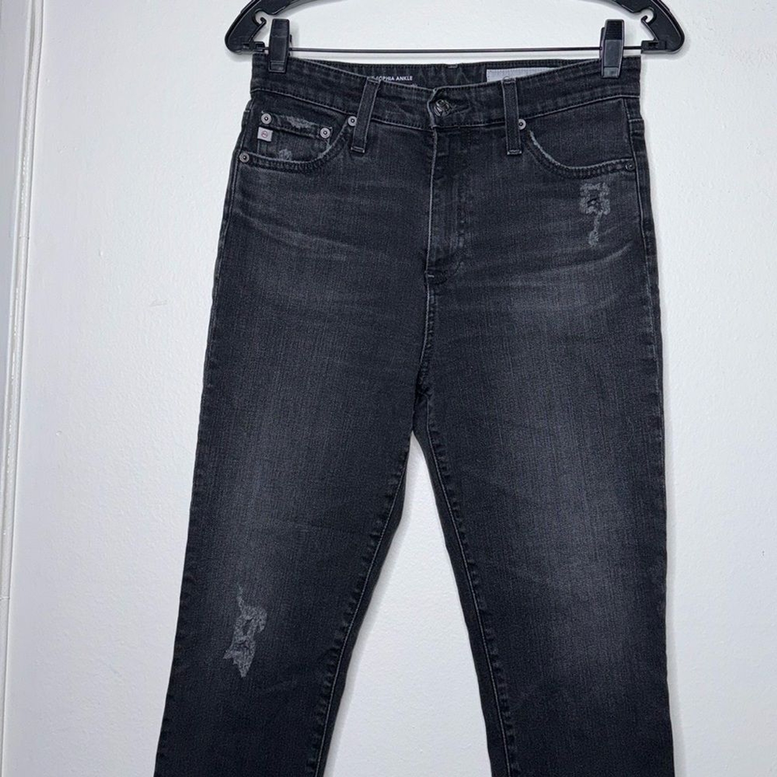 Adriano Goldschmied AG Sophia Ankle Vintage High-Waisted Skinny Black Jeans 28 thumbnail 4