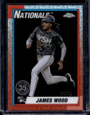 2025 Topps Series 1 - James Wood #T90C-55 Silver Pack Black Refractor /10 Rookie