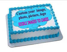 EDIBLE CAKE PHOTO IMAGE PERSONALIZED/CUSTOM - ANY IMAGE (ENGLISH/SPANISH) 