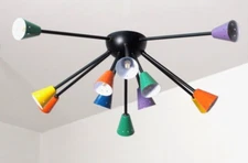 Sputnik Chandelier 12 Arm Ceiling Light Mid Century Modern Dining Room Lamp Lght