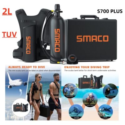 SMACO S700 Plus 2L Mini Tauchflaschen Scuba Tank 25-30 Mins Portable Diving Set