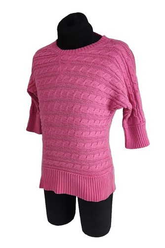 Old Navy Pink Dolman Pullover with Puffer Vest Size 8 Medium Peace Sign Heart - Picture 3 of 17