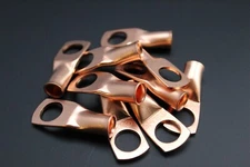2 GAUGE COPPER 1/2 RING 100 PK CRIMP TERMINAL CONNECTOR AWG BATTERY LUG CUR212