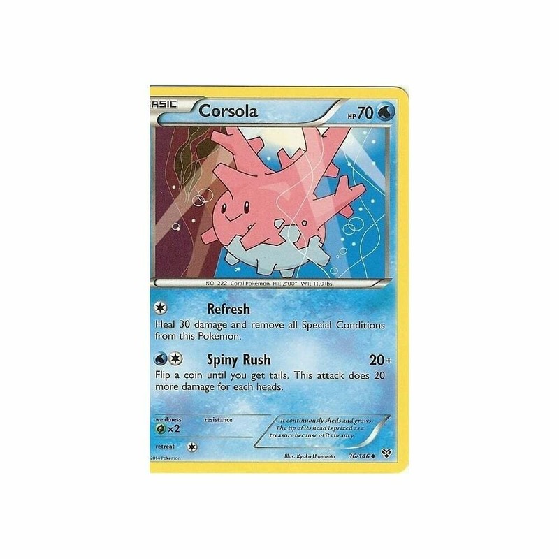 36/146 Corsola Uncommon Card: Pokemon Trading Card Game XY-01 Base Set