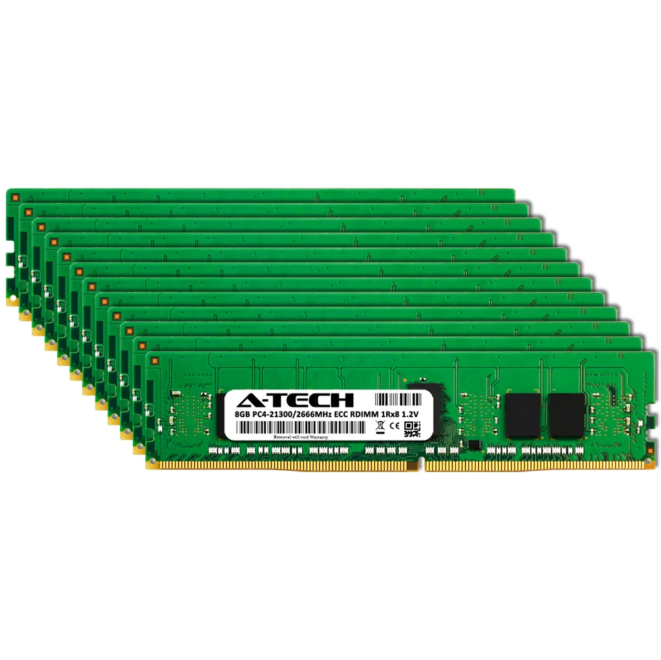 96GB 12x 8GB PC4-2666 RDIMM Supermicro F619P2-FT+ Memory RAM - Image 2 of 3
