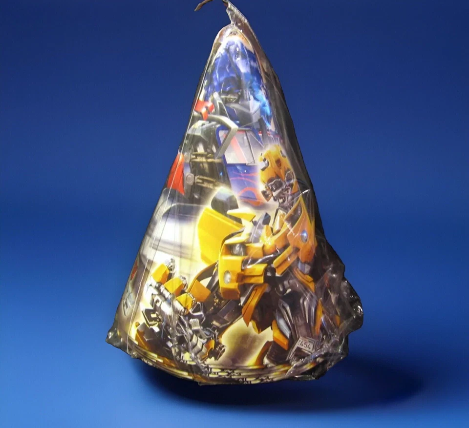 Transformers Bumblebee Fiesta de Cumpleaños SOMBREROS Suministros Niños Niña Cumpleaños Sombrero Lote 16 Ct Foto 2 de 4