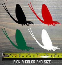 Fly Fishing Decal Sticker Mayfly Bwo Rainbow Trout Brown Dry Hatch Green Drake