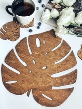 Trivet Mat Set Multi Function Kitchen Wood Non-Slip Insulation Table Mat Hot Pot