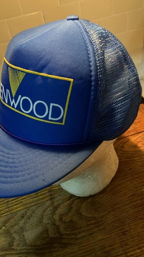 Vintage Kenwood Blue Yellow Mesh Snapback Cap Speedway Trucker Adjustable Hat - Picture 3 of 5