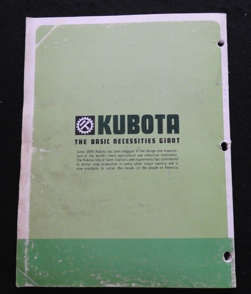 19701976 Original Kubota 260 L260P Traktor Teile Katalog Manuell Sehr