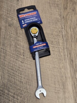 WESTWARD 3LU10A Reversible Ratcheting Combination Wrench 8 mm 12 Pt Double End