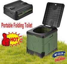 PORTABLE FOLDING CAMPING TOILET COMPACT POTTY LOO CARAVAN TOILET PICNIC FISHING