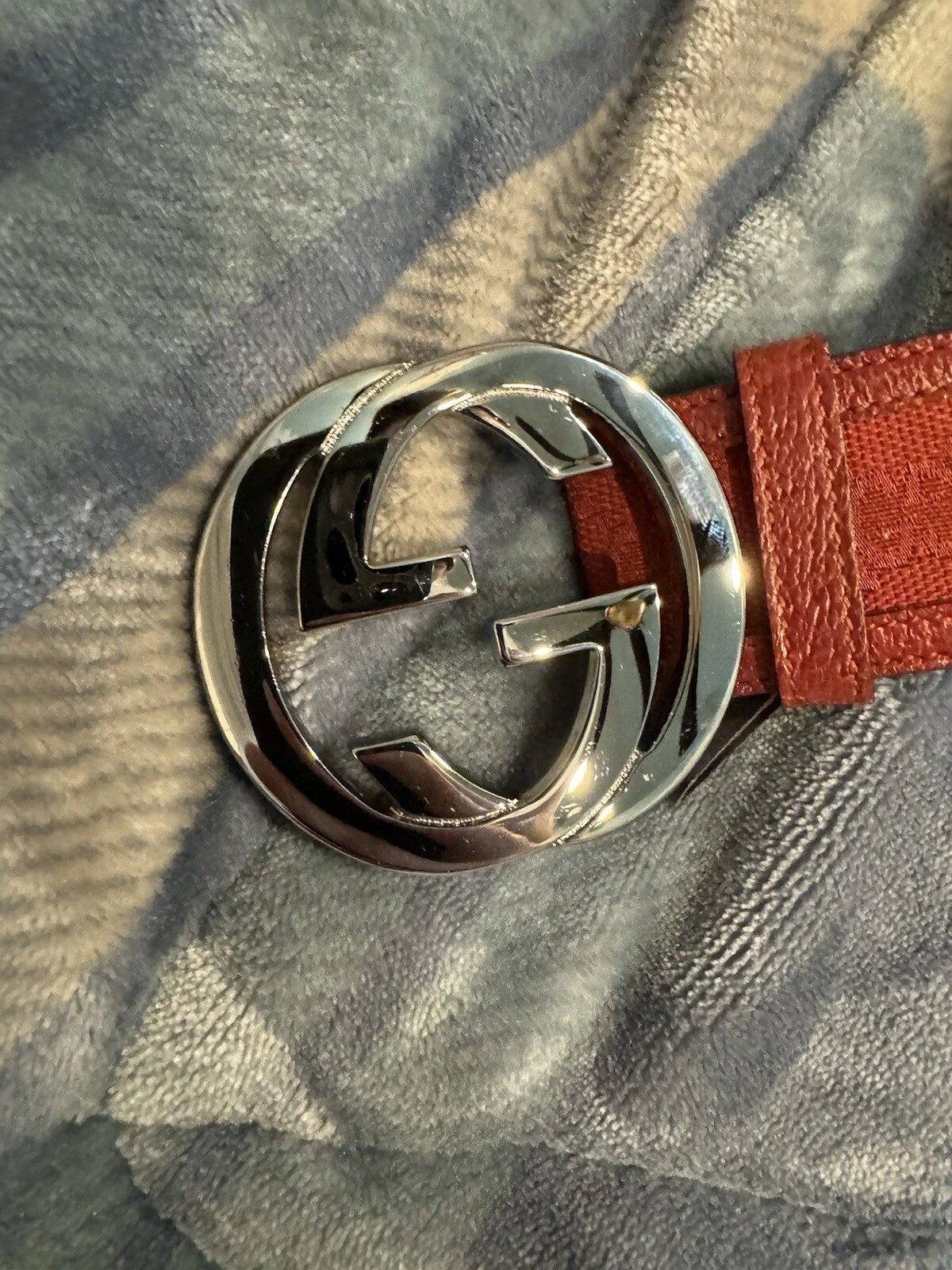 CEINTURE TOILE ROUGE GUCCI