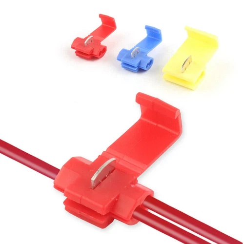 200PCS Lock Wire Connectors 22-10AWG Quick Splice Terminals Crimp Electrical 12V - Picture 1 of 5