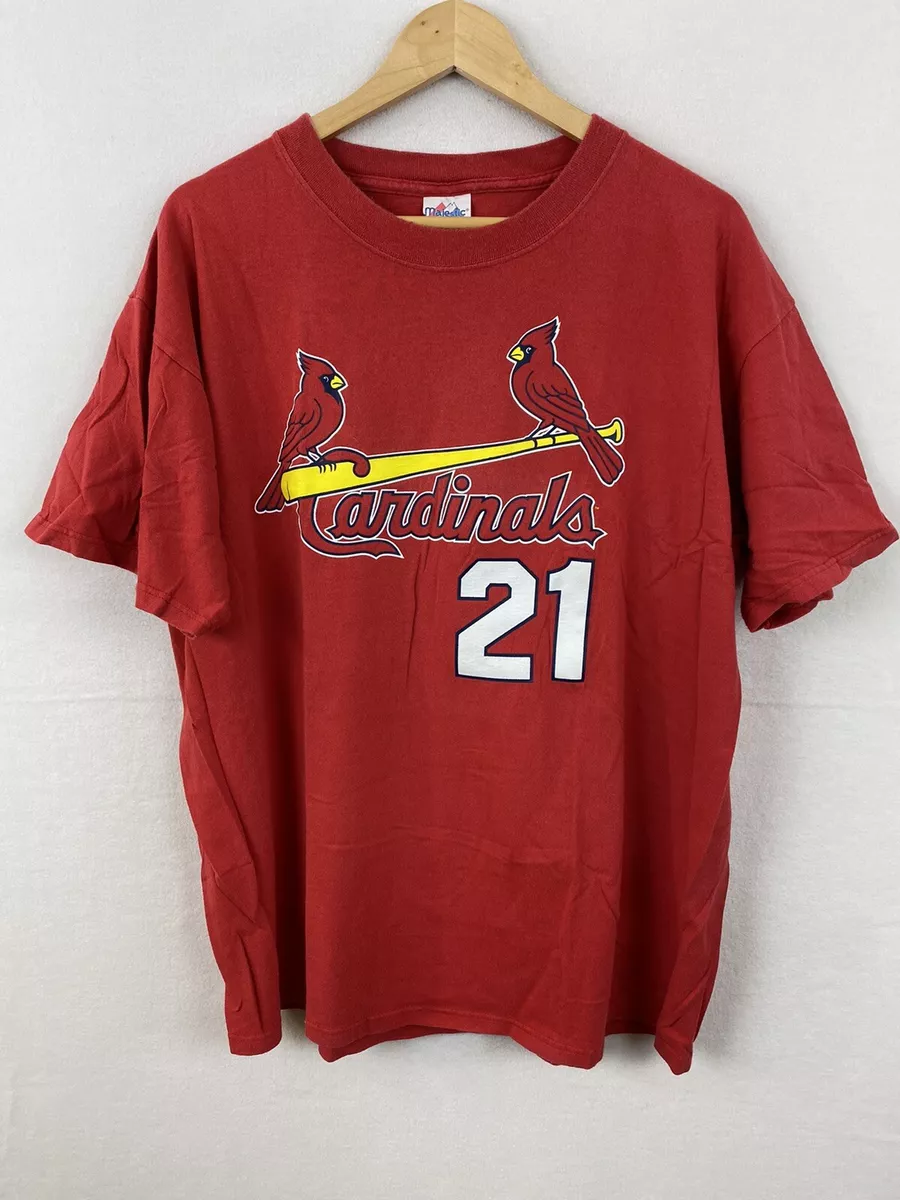 Tino Martinez St. Louis Cardinals VTG Red Lee Sport Jersey Shirt XL