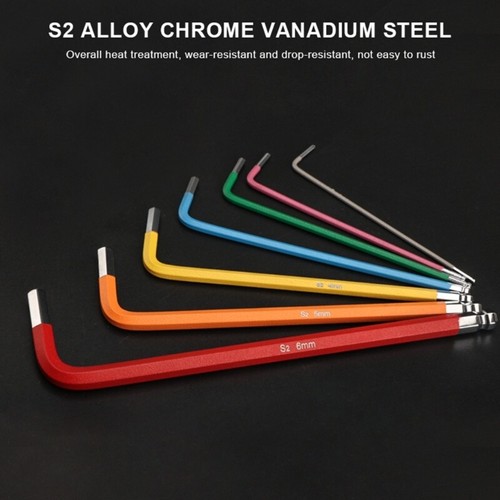 7 Piece Long Ball End Hexagon Allen Key Set 1.5 6mm Hex Key for Bicycles - Imagen 2 de 8