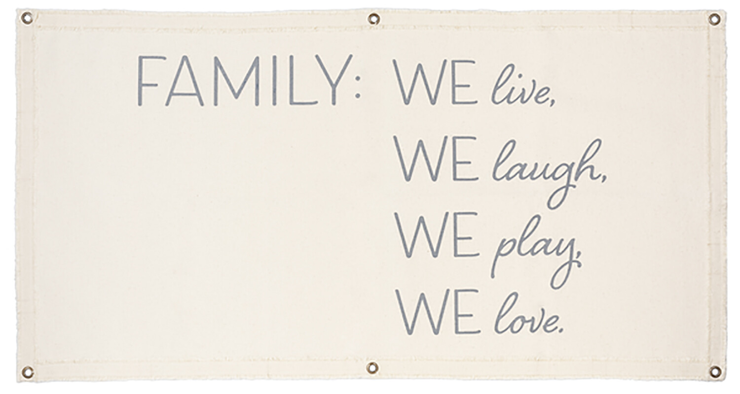 Гобелен на холсте Ganz - Семья Мы живем смеемся играем любим 3090₽