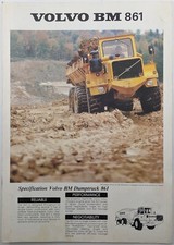 Original Brochure For Volvo BM 861 Articulated Dumptruck, c 1980's
