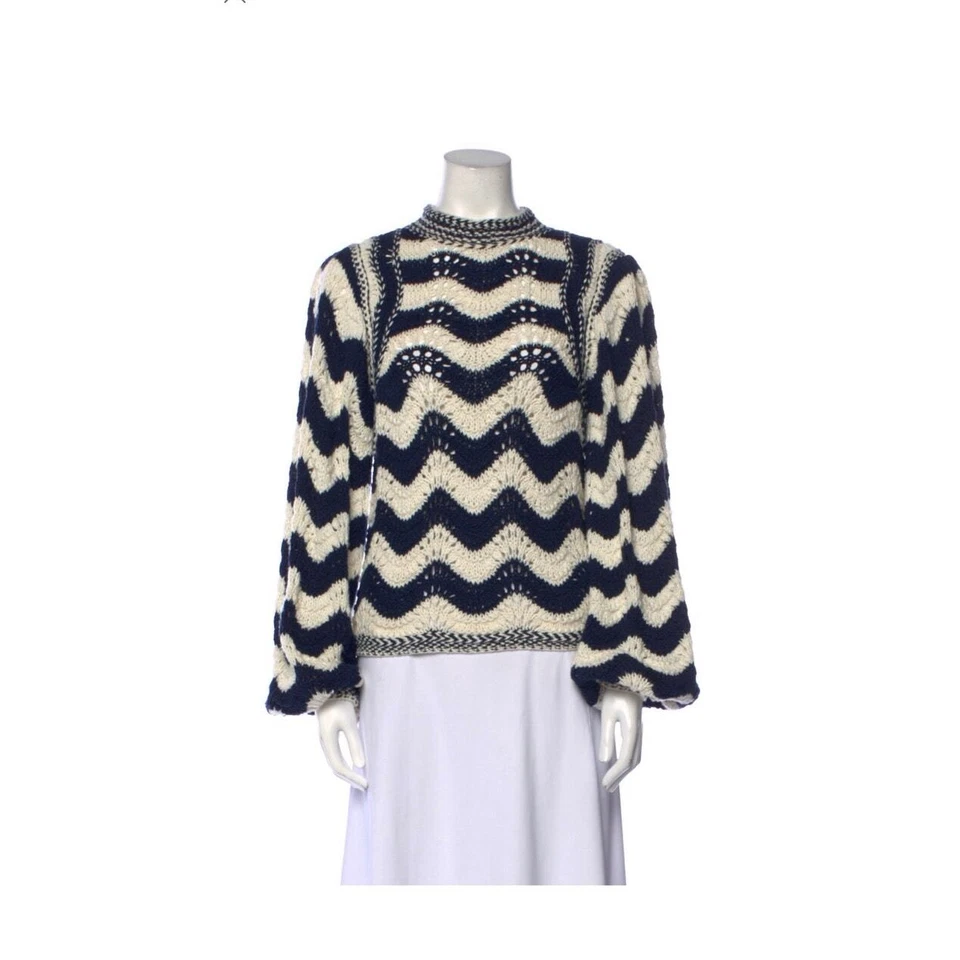 Ulla Johnson Esperanza pullover - blue white color. Other pics 4 reference   - Image 4 of 4